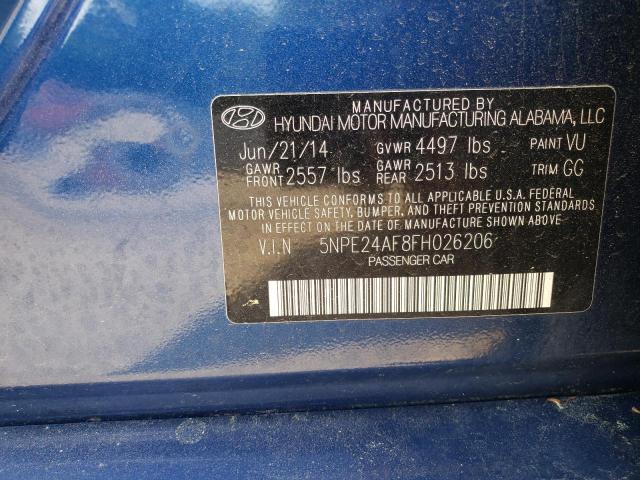 Photo 9 VIN: 5NPE24AF8FH026206 - HYUNDAI SONATA SE 