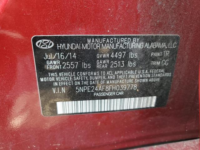 Photo 11 VIN: 5NPE24AF8FH039778 - HYUNDAI SONATA 