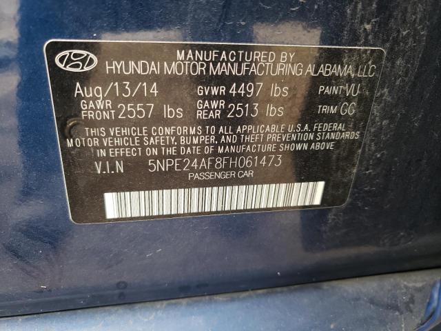 Photo 11 VIN: 5NPE24AF8FH061473 - HYUNDAI SONATA SE 