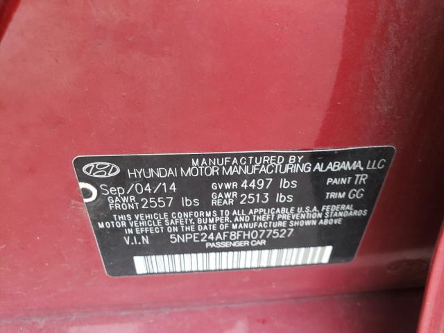 Photo 9 VIN: 5NPE24AF8FH077527 - HYUNDAI SONATA SE 