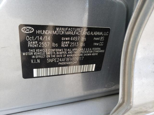 Photo 9 VIN: 5NPE24AF8FH109117 - HYUNDAI SONATA SE 