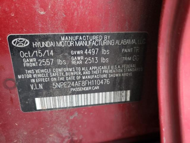 Photo 11 VIN: 5NPE24AF8FH110476 - HYUNDAI SONATA SE 