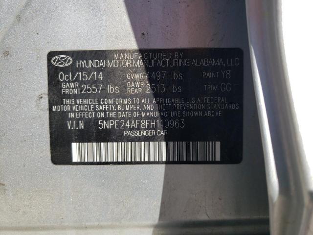 Photo 9 VIN: 5NPE24AF8FH110963 - HYUNDAI SONATA SE 