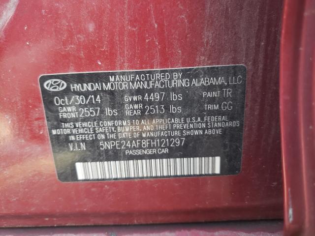 Photo 9 VIN: 5NPE24AF8FH121297 - HYUNDAI SONATA SE 