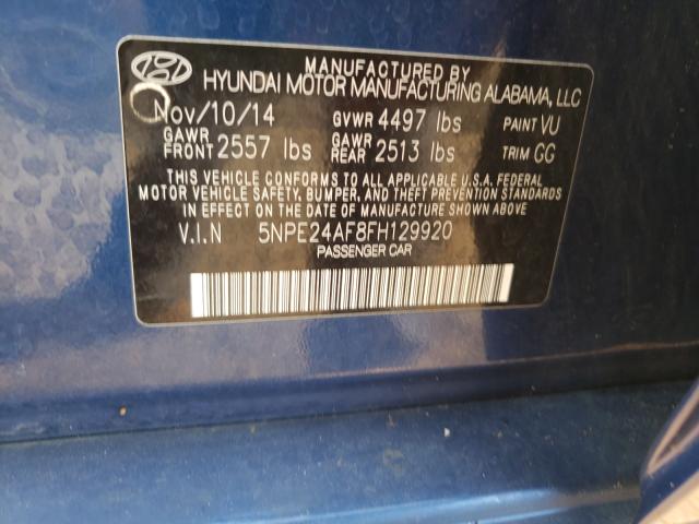 Photo 9 VIN: 5NPE24AF8FH129920 - HYUNDAI SONATA SE 