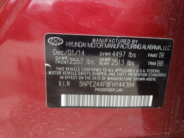 Photo 9 VIN: 5NPE24AF8FH144384 - HYUNDAI SONATA SE 