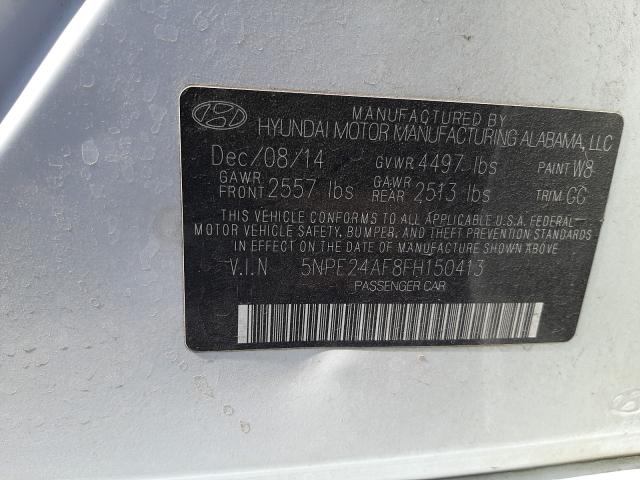 Photo 9 VIN: 5NPE24AF8FH150413 - HYUNDAI SONATA SE 