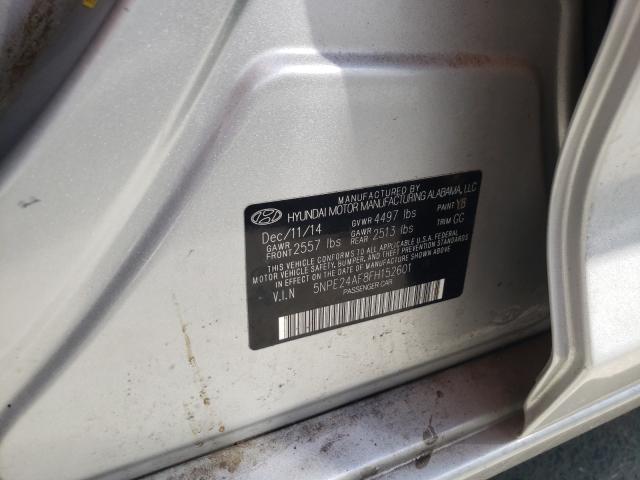 Photo 9 VIN: 5NPE24AF8FH152601 - HYUNDAI SONATA SE 