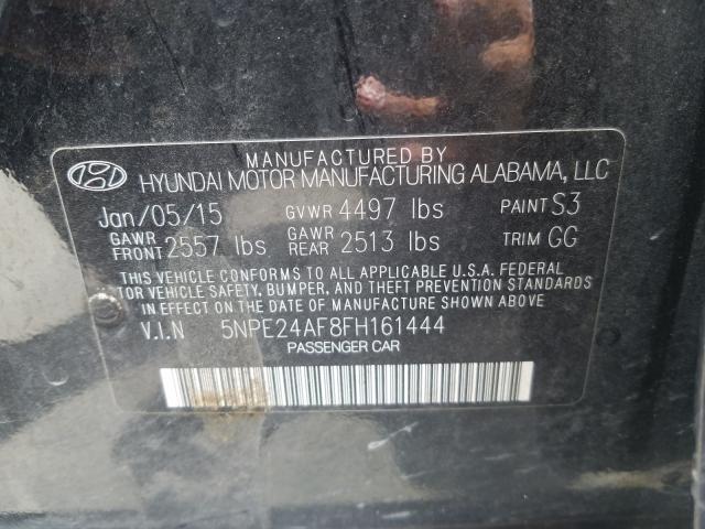 Photo 9 VIN: 5NPE24AF8FH161444 - HYUNDAI SONATA SE 