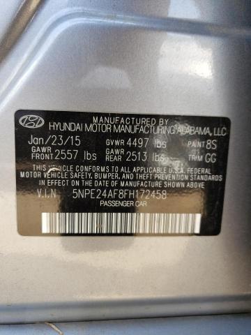 Photo 11 VIN: 5NPE24AF8FH172458 - HYUNDAI SONATA SE 