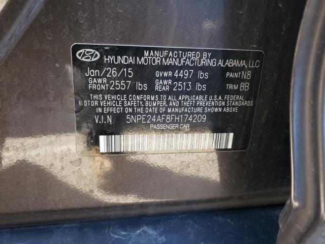 Photo 11 VIN: 5NPE24AF8FH174209 - HYUNDAI SONATA SE 