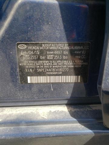 Photo 11 VIN: 5NPE24AF8FH180270 - HYUNDAI SONATA SE 