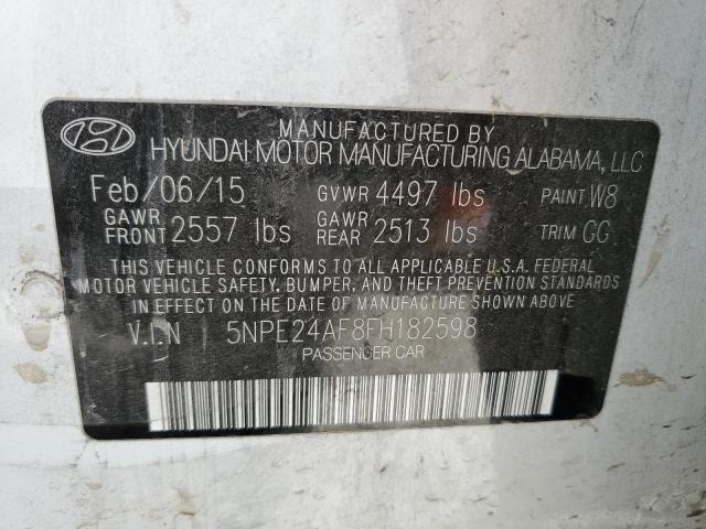 Photo 11 VIN: 5NPE24AF8FH182598 - HYUNDAI SONATA 