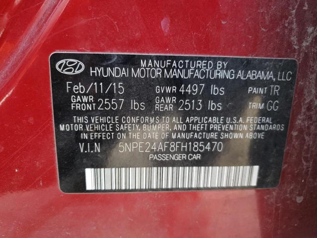 Photo 11 VIN: 5NPE24AF8FH185470 - HYUNDAI SONATA SE 