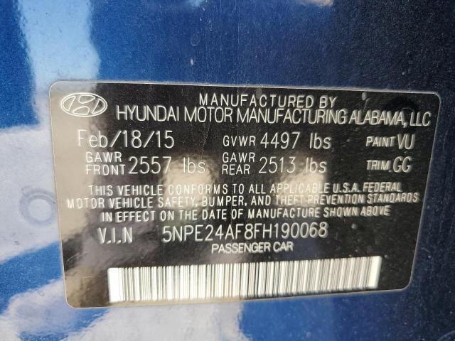 Photo 11 VIN: 5NPE24AF8FH190068 - HYUNDAI SONATA SE 