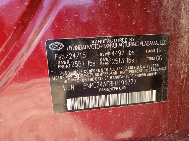 Photo 13 VIN: 5NPE24AF8FH194377 - HYUNDAI SONATA 