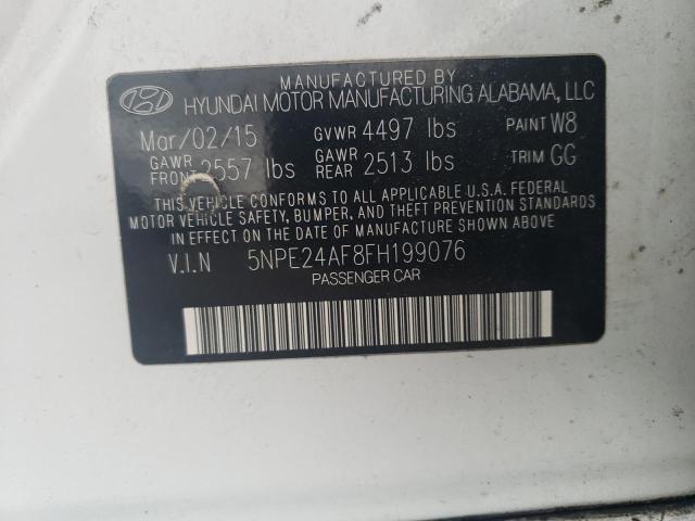 Photo 11 VIN: 5NPE24AF8FH199076 - HYUNDAI SONATA SE 