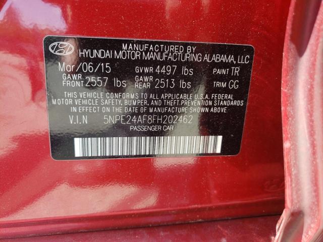 Photo 9 VIN: 5NPE24AF8FH202462 - HYUNDAI SONATA 