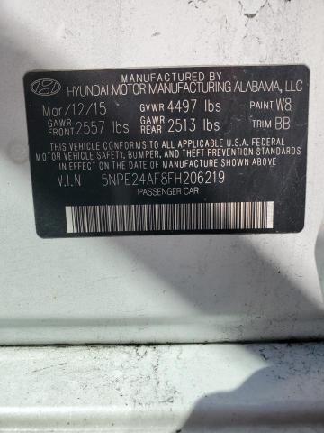 Photo 11 VIN: 5NPE24AF8FH206219 - HYUNDAI SONATA SE 