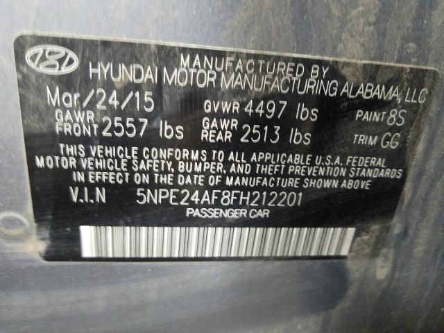 Photo 9 VIN: 5NPE24AF8FH212201 - HYUNDAI SONATA 