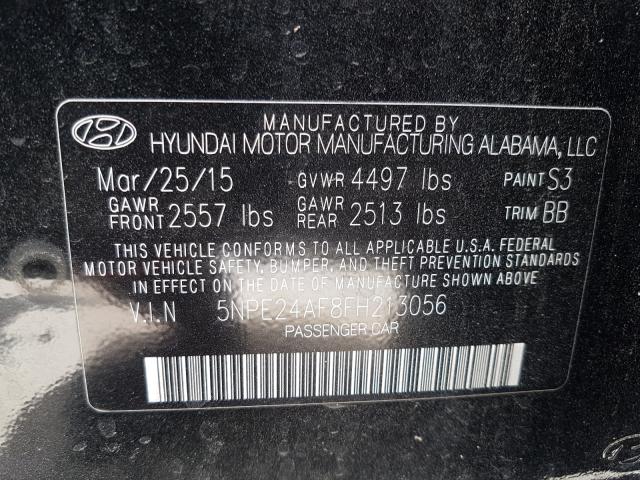 Photo 9 VIN: 5NPE24AF8FH213056 - HYUNDAI SONATA SE 