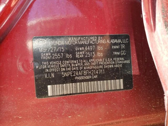 Photo 11 VIN: 5NPE24AF8FH214711 - HYUNDAI SONATA SE 