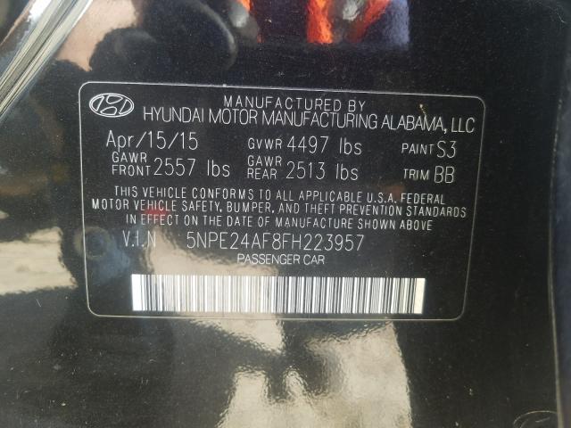 Photo 9 VIN: 5NPE24AF8FH223957 - HYUNDAI SONATA SE 