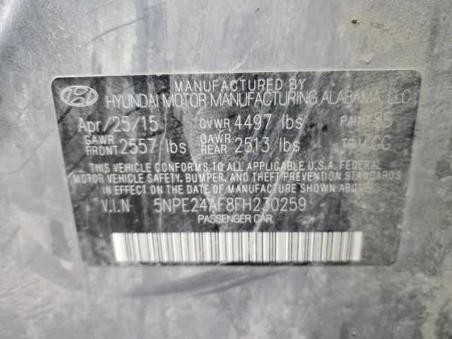 Photo 11 VIN: 5NPE24AF8FH230259 - HYUNDAI SONATA SE 