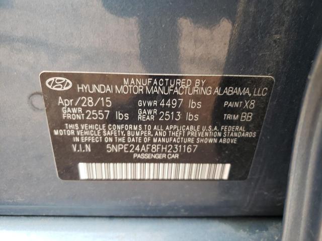 Photo 11 VIN: 5NPE24AF8FH231167 - HYUNDAI SONATA SE 