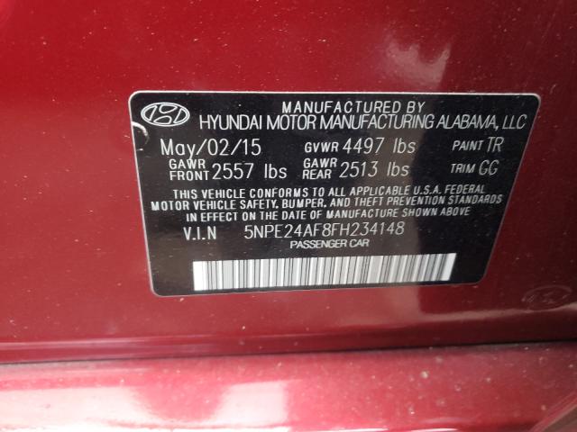 Photo 9 VIN: 5NPE24AF8FH234148 - HYUNDAI SONATA SE 