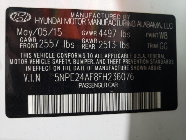 Photo 9 VIN: 5NPE24AF8FH236076 - HYUNDAI SONATA SE 