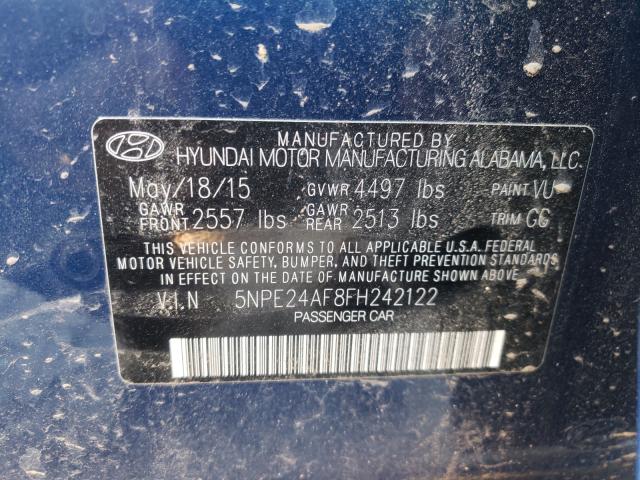 Photo 9 VIN: 5NPE24AF8FH242122 - HYUNDAI SONATA SE 