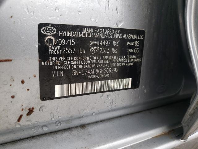 Photo 9 VIN: 5NPE24AF8GH266292 - HYUNDAI SONATA SE 