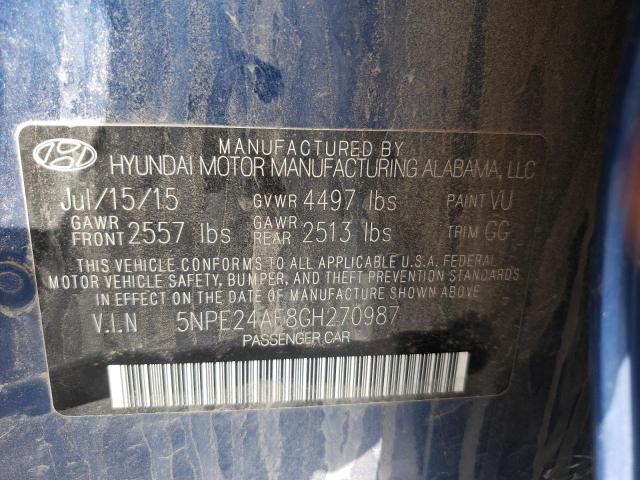 Photo 9 VIN: 5NPE24AF8GH270987 - HYUNDAI SONATA SE 