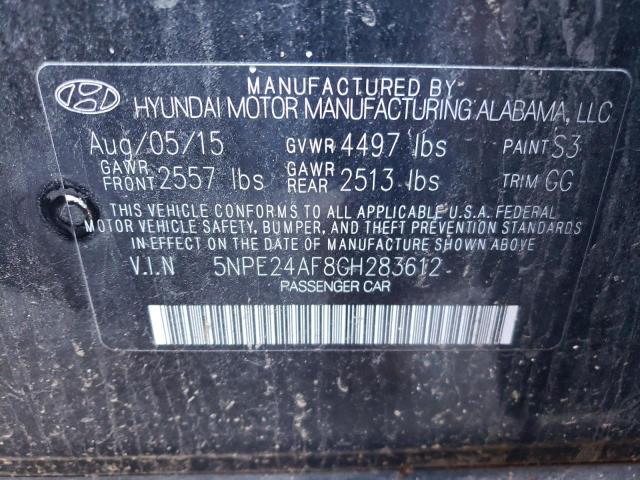 Photo 11 VIN: 5NPE24AF8GH283612 - HYUNDAI SONATA 