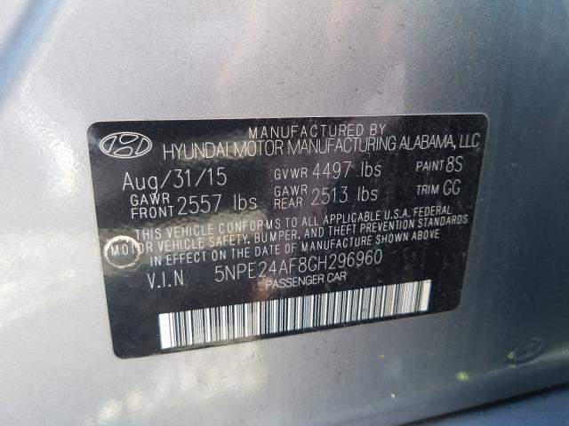 Photo 9 VIN: 5NPE24AF8GH296960 - HYUNDAI SONATA SE 