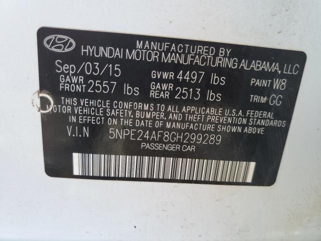 Photo 11 VIN: 5NPE24AF8GH299289 - HYUNDAI SONATA SE 