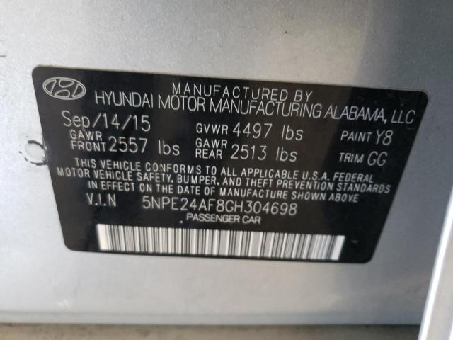 Photo 11 VIN: 5NPE24AF8GH304698 - HYUNDAI SONATA SE 