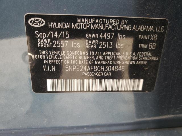 Photo 11 VIN: 5NPE24AF8GH304846 - HYUNDAI SONATA 