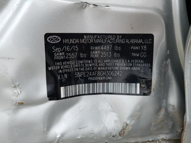 Photo 9 VIN: 5NPE24AF8GH306242 - HYUNDAI SONATA SE 