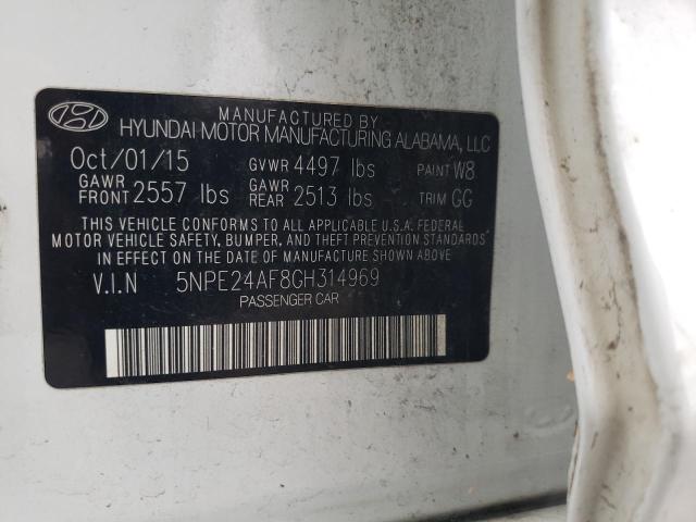 Photo 11 VIN: 5NPE24AF8GH314969 - HYUNDAI SONATA SE 