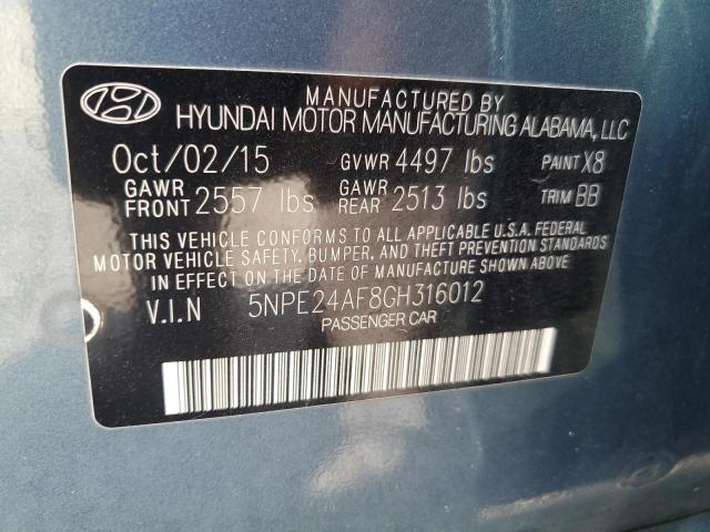 Photo 11 VIN: 5NPE24AF8GH316012 - HYUNDAI SONATA SE 