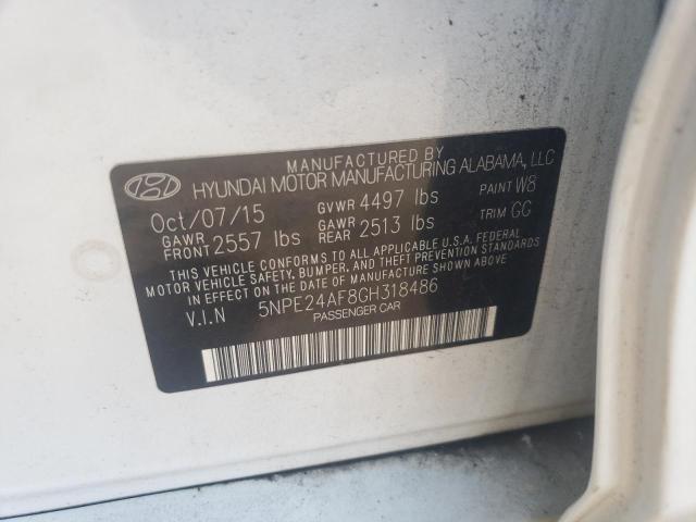 Photo 11 VIN: 5NPE24AF8GH318486 - HYUNDAI SONATA 