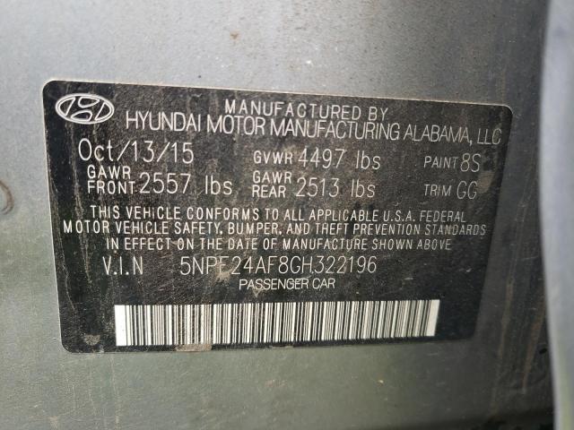 Photo 11 VIN: 5NPE24AF8GH322196 - HYUNDAI SONATA SE 