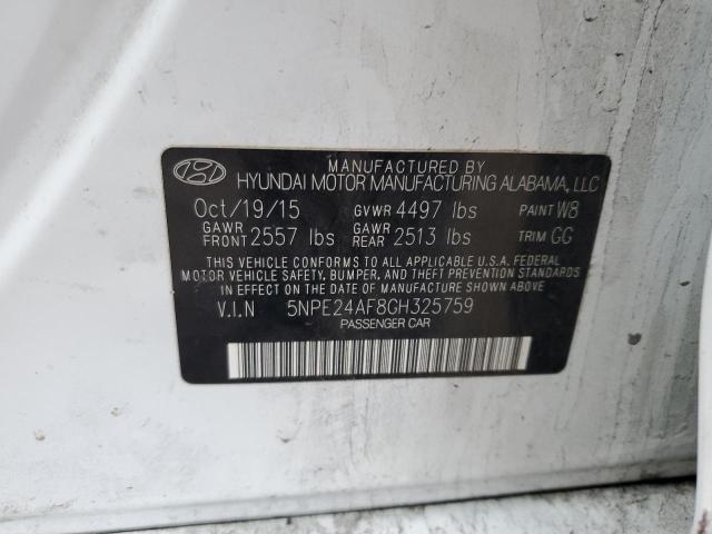 Photo 11 VIN: 5NPE24AF8GH325759 - HYUNDAI SONATA SE 