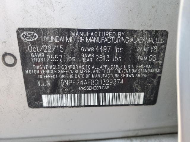 Photo 11 VIN: 5NPE24AF8GH329374 - HYUNDAI SONATA 