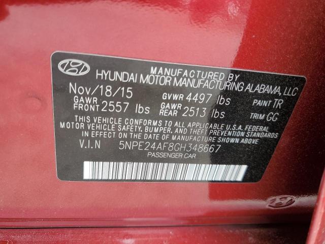 Photo 11 VIN: 5NPE24AF8GH348667 - HYUNDAI SONATA 