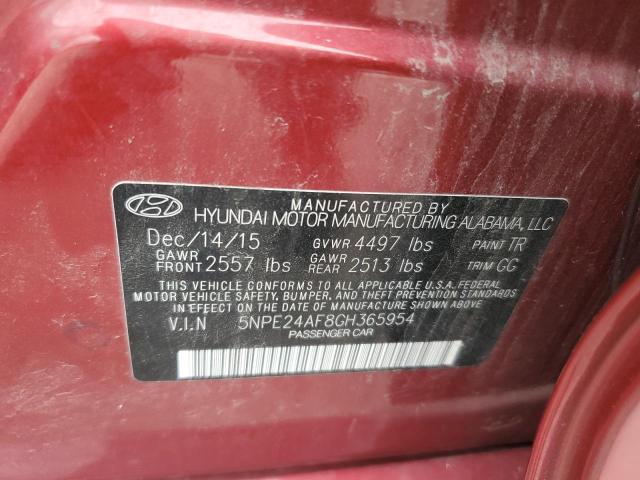 Photo 11 VIN: 5NPE24AF8GH365954 - HYUNDAI SONATA SE 