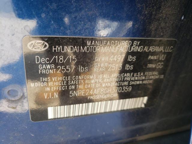 Photo 9 VIN: 5NPE24AF8GH370359 - HYUNDAI SONATA SE 