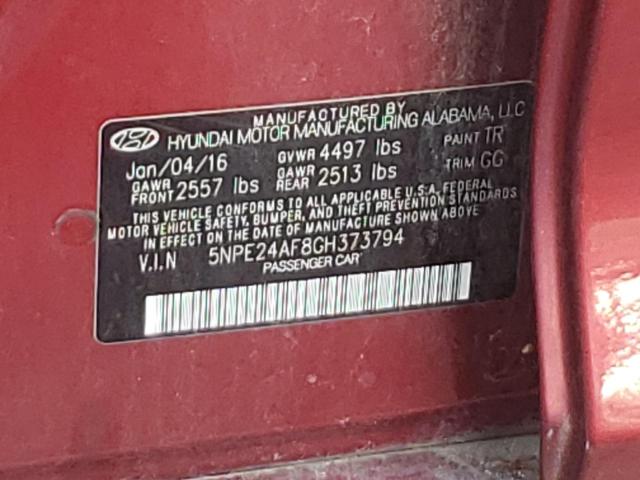 Photo 11 VIN: 5NPE24AF8GH373794 - HYUNDAI SONATA 